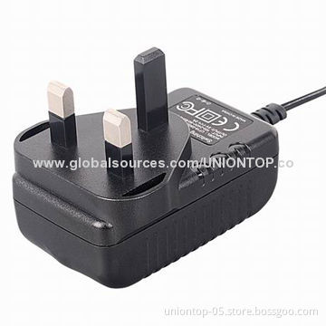 UK 5V 1.5A Wall Mount AC/DC Adapter with CE/FCC Certifications